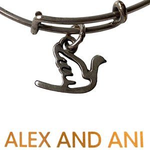 Alex and Ani Silver Sacred Dove Bangle Bracelet